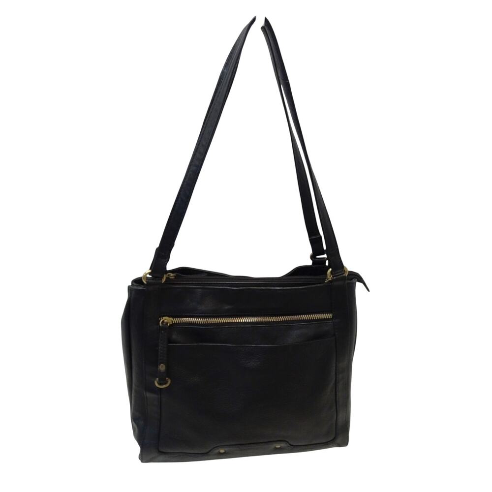 Great American Leather Works Black Leather Shoulder Bag